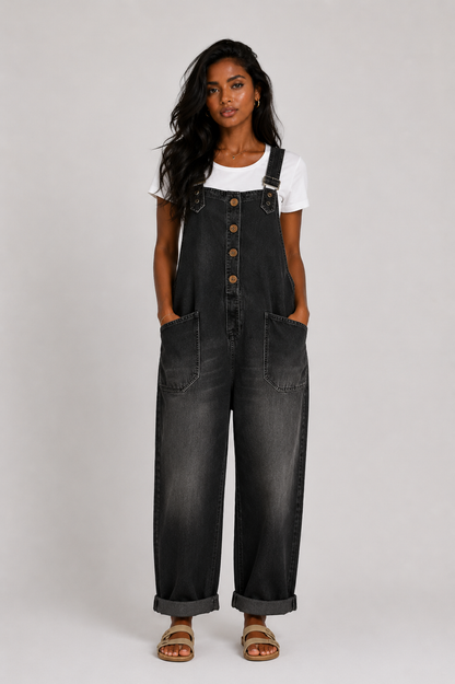 Peto Denim Oversize con Bolsillos