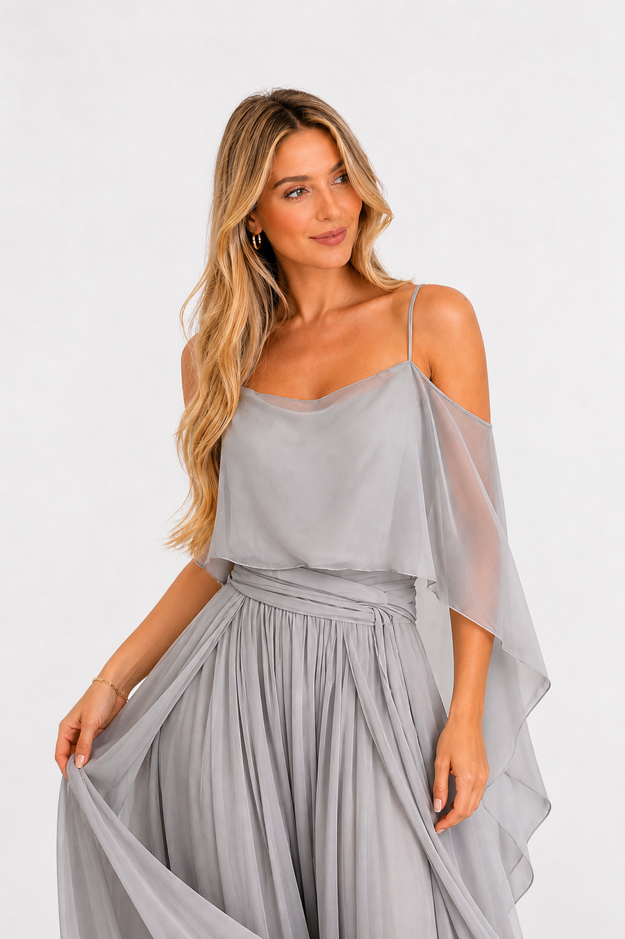 Isabela – Conjunto con top palabra de honor y pantalón fluido