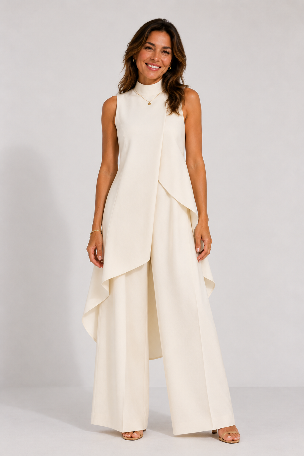 Conjunto Aurelia – Top Cascada y Pantalón Ancho