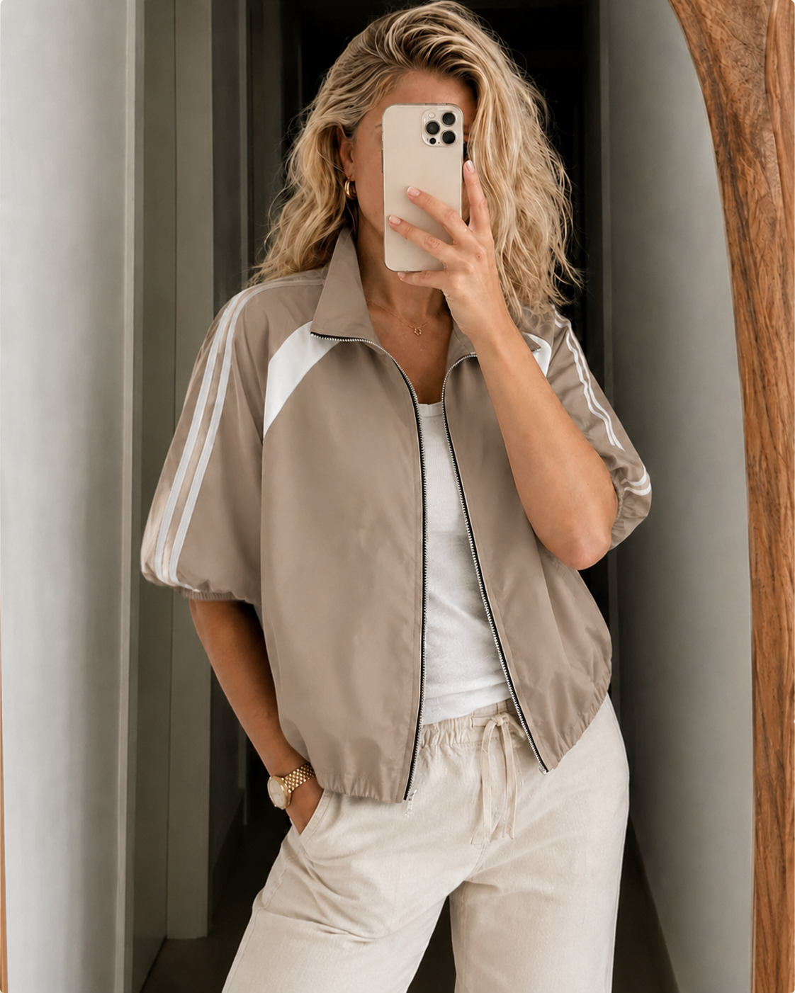Chaqueta bomber corta