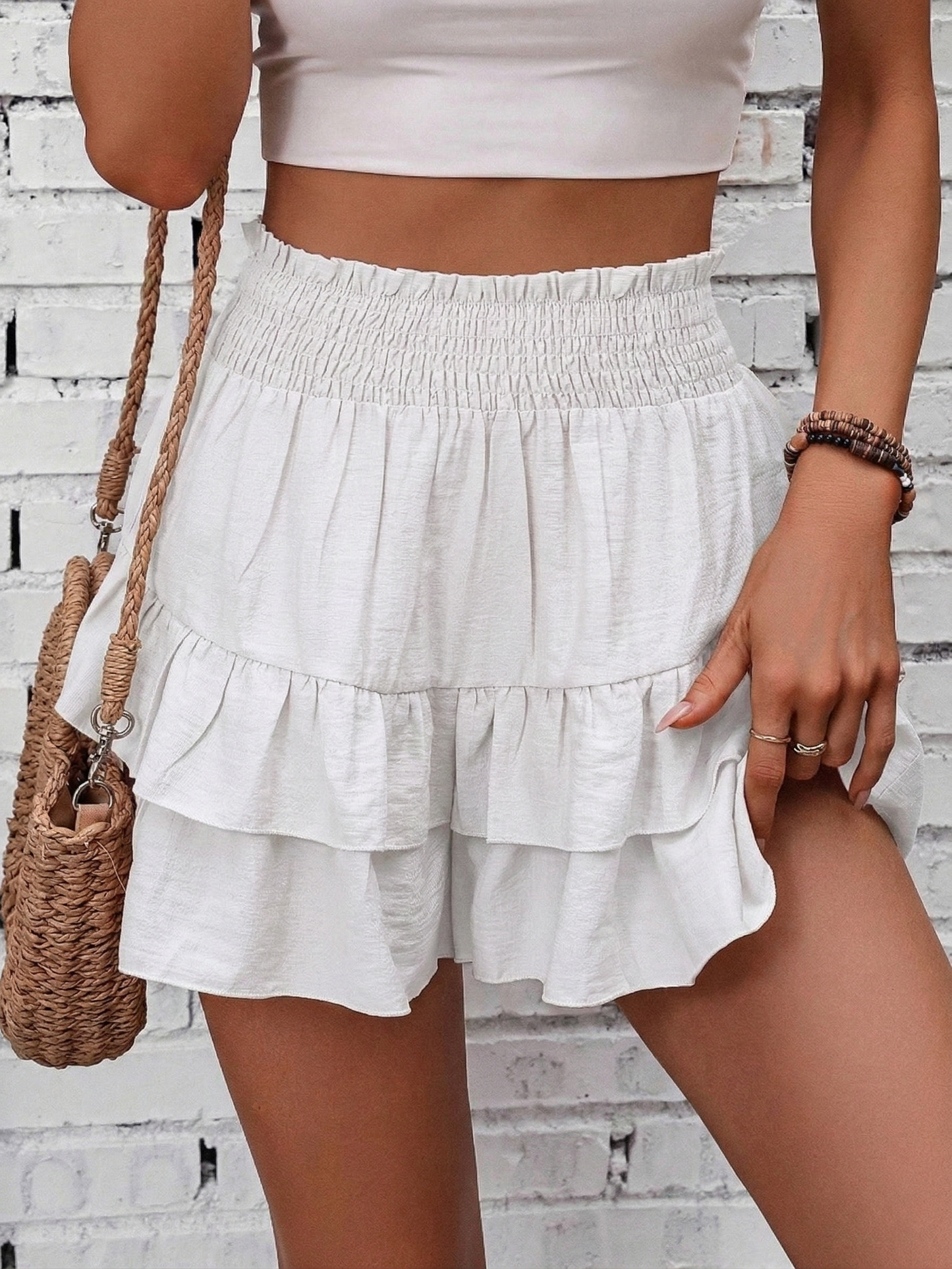 Falda pantalón boho con volante