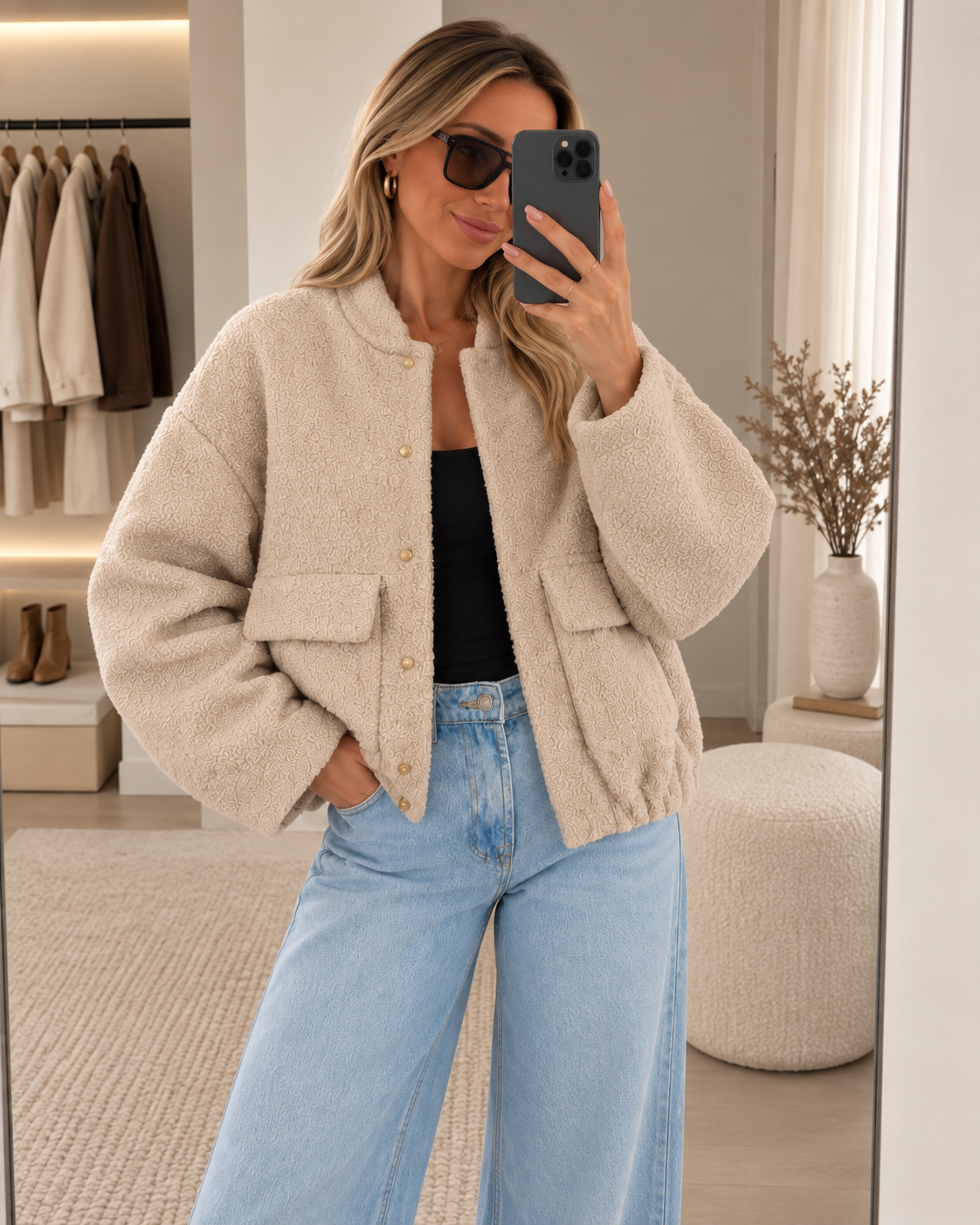 Cozy | Chaqueta bomber de borreguito