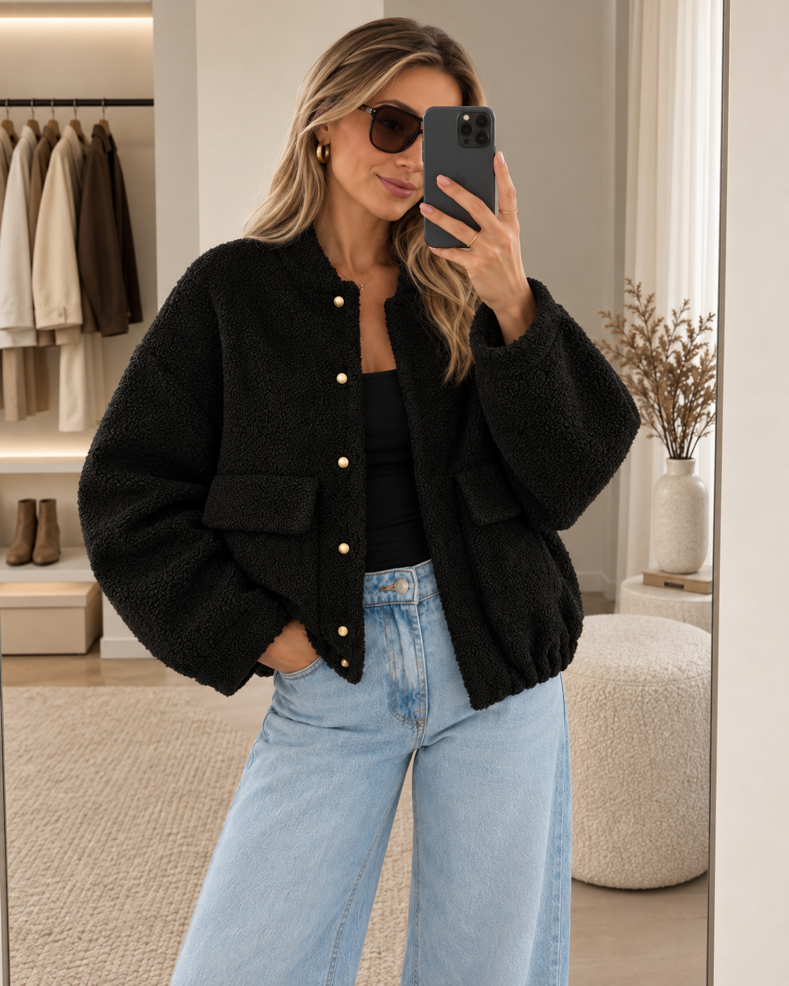 Cozy | Chaqueta bomber de borreguito