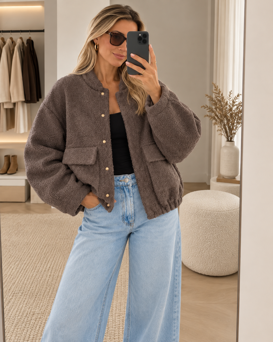 Cozy | Chaqueta bomber de borreguito