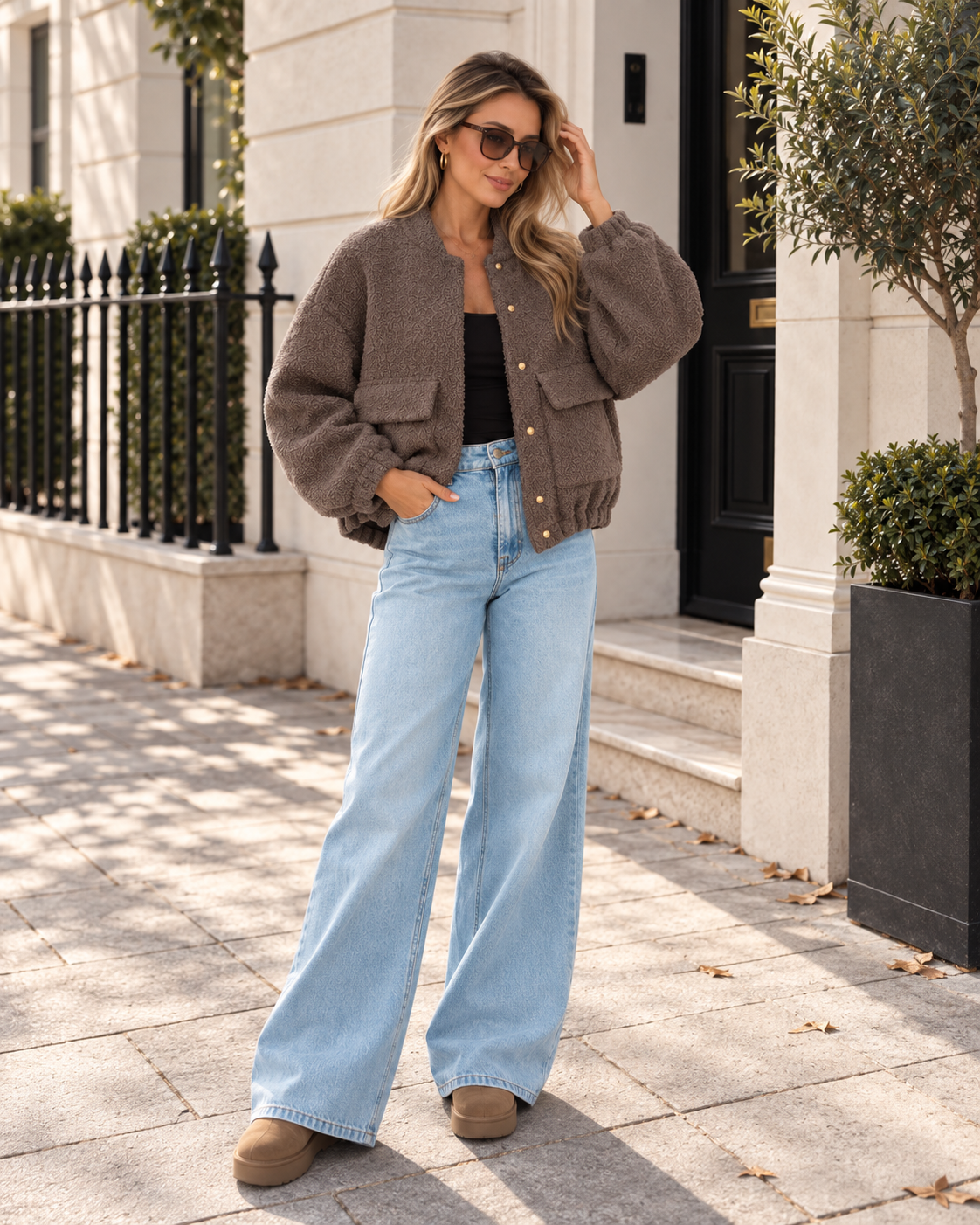 Cozy | Chaqueta bomber de borreguito