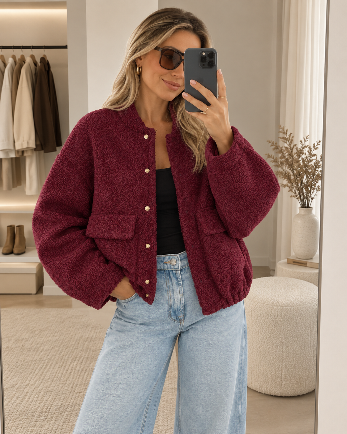 Cozy | Chaqueta bomber de borreguito
