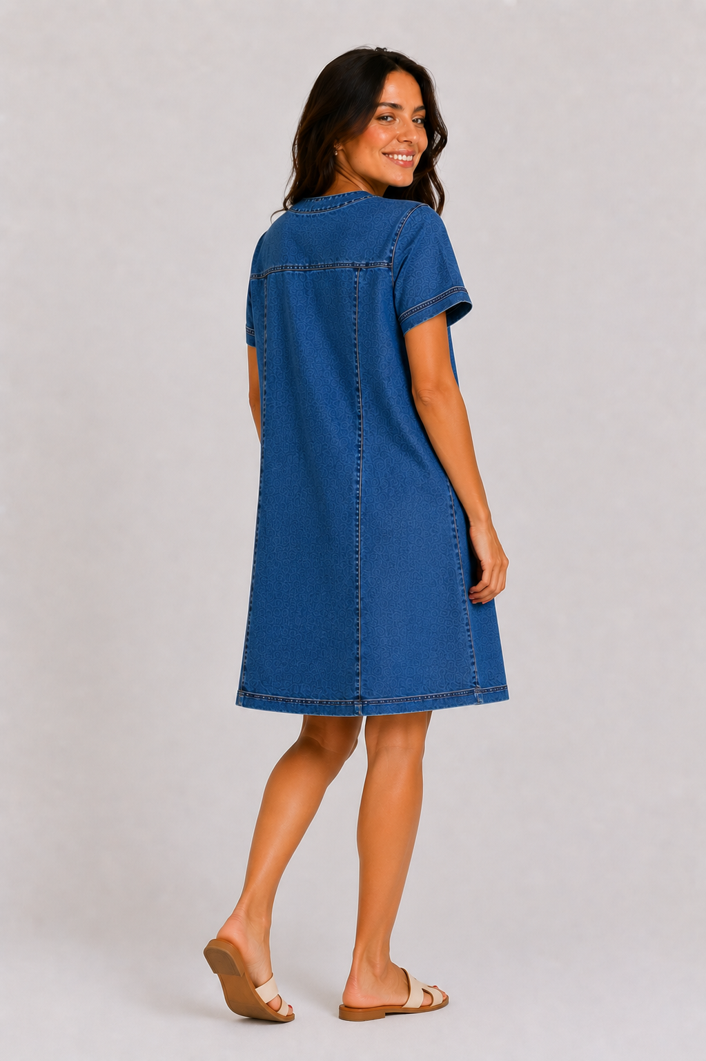 Julia - Vestido vaquero con escote en v