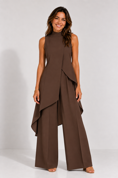 Conjunto Aurelia – Top Cascada y Pantalón Ancho